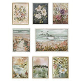 Kate and Laurel Sylvie Landscape 08 Beach Framed Canvas Wall Art by Annie Qui...