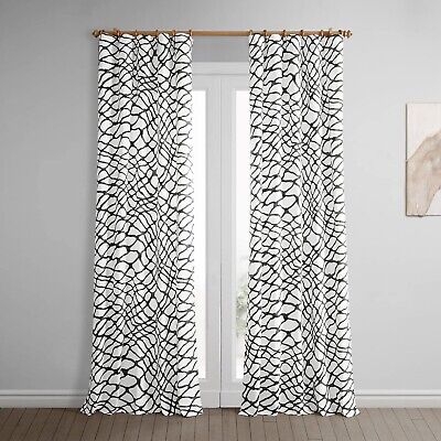 HPD Half Price Drapes Geometric Abstract Printed Curtains 96 Inches Long Luxu...