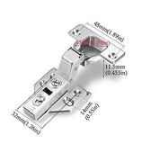 40pcs Frameless Cabinet Door Concealed Hinges,Soft-Close,European Inset,35mm ...