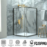 12 Inch Shower Faucet Set, Rainfall Shower System with Square Fixed Rain Show...