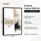 Joocrise Beige Abstract Wall Art Painting Set of 3 Neutral Canvas Wall Art Pr...