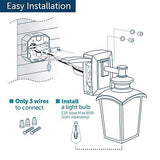 31703 Spence 1-Light Outdoor Wall Lantern with Seeded Glass and Built-in GFCI...