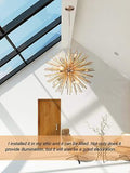 Modern Gold Sputnik Chandeliers Pendant Light fixtures for Kitchen Island Lig...