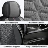 Tapha Executive Leatherette Car Seat Cover & Cushion Set, Breathable and Wate...