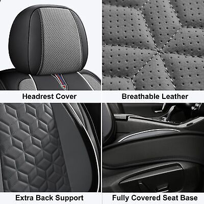 Tapha Executive Leatherette Car Seat Cover & Cushion Set, Breathable and Wate...