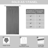 Blackout Pinch Pleated Curtain for Bedroom Living Room Hall Thermal Insulated...