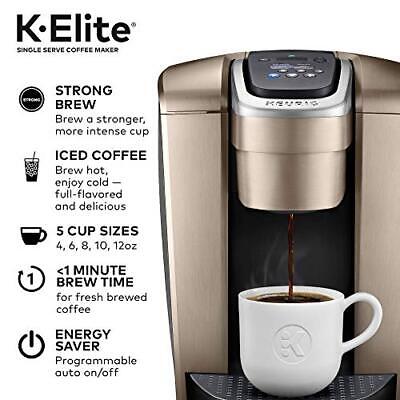 Keurig K-Elite Single Serve K-Cup Pod Coffee Maker, One Size, Brushed Gold