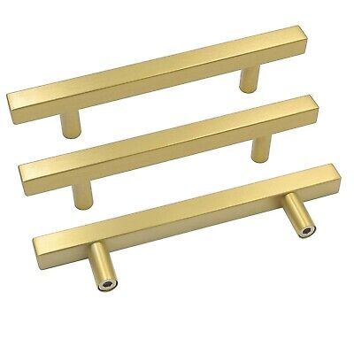 goldenwarm Brushed Brass Cabinet Pulls Kitchen Hardware Gold Drawer Pulls 6.2...