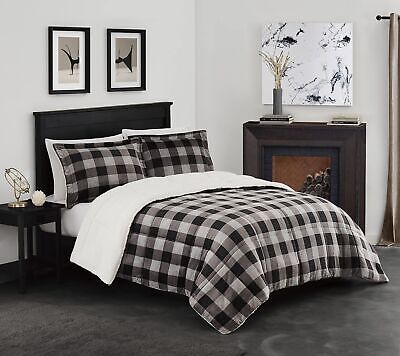 LONDON FOG Herringbone Plaid Collection, 2 Piece Comforter Set - Twin/Twin XL...