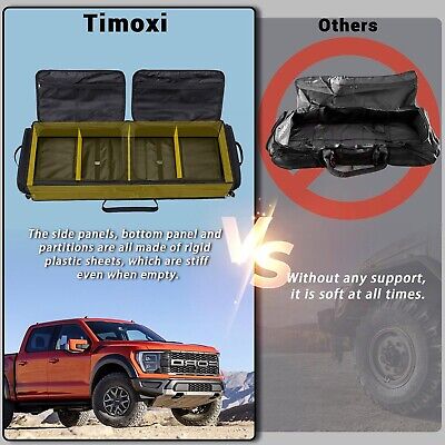 Under Seat Storage Bag Fit for SuperCrew Cab, Collapsible Truck UnderSeat Org...