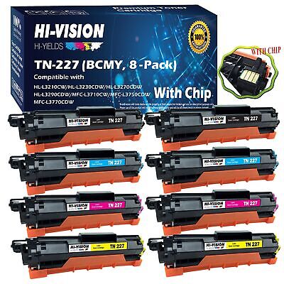 (2B2C2Y2M, 8-Pack) HI-VISION HI-YIELDS&#174; Compatible (Chip Pre-Installed) TN-