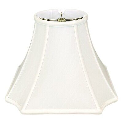 Royal Designs Square Inverted Cut Corner Basic Lamp Shade, White, 9 x 20 x 14