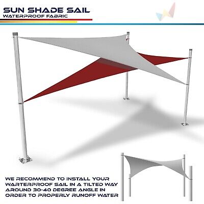 10'x13' Waterproof Sun Shade Sail Rectangle Shade Canopy Cover UV Block for B...