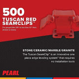 Pearl Tuscan Seamclip Truspace Red 3/8" to 1/2" Tiles, Box of 500