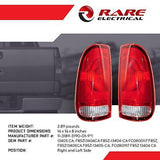 RAREELECTRICAL New Tail Light Pair Compatible With Ford F-150 F-250 1997-2004...