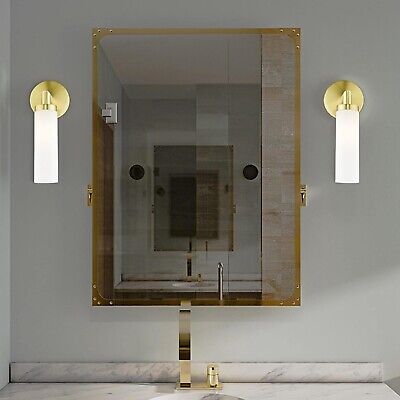 Livex Lighting Aero 1 Light Wall Sconce Satin Brass Finish, 4.25 x 11