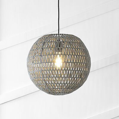 JONATHAN Y JYL6503D Luna 15.75" 1-Light Bohemian Modern Woven Rattan/Iron LED...