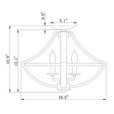 Warehouse of Tiffany CM244/4BXI Ricky Matte Black 4-Light Metal Open Cage Sem...