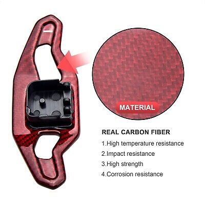 Steering Wheel Accessories Shift Paddle Shifter Extension Carbon fiber red co...