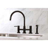 Kingston Brass KS8275DLBS Concord Bridge Kitchen Faucet, Oil Rubbed Bronze