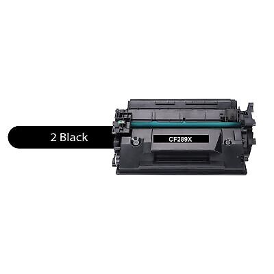 CF289X 89X Black Toner Cartridge 2 Pack (with Chip) Compatible Replacement fo...