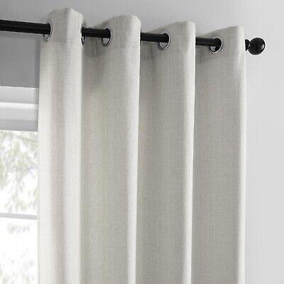 HPD Half Price Drapes Basic Faux Linen Curtains Grommet - 120 Inch long Pair ...