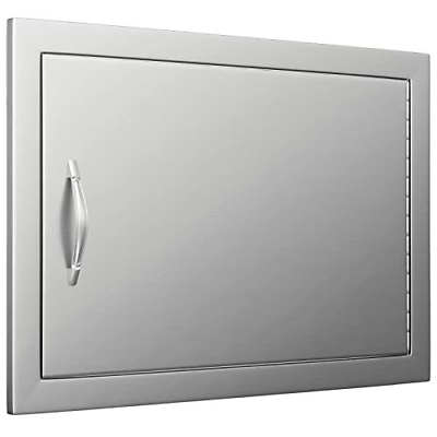 Mophorn BBQ Access Door 24W x 17H Inch, Horizontal Single x 17H, Silver