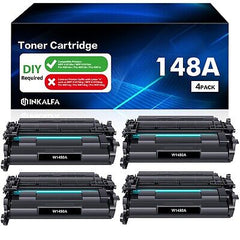 148A Toner Cartridge Black 4 Pack Compatible Replacement for HP 148A 148X W14...