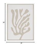 Kate and Laurel Sylvie Abstract Coral Coastal Beige Framed Canvas Wall Art by...