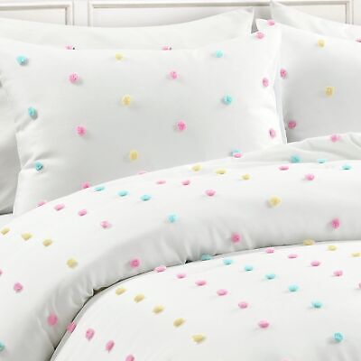 Lush Decor Rainbow Tufted, Full/Queen, Dot 3 Piece Comforter Set, Full & Piece