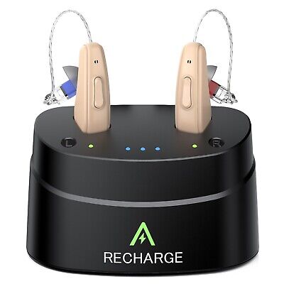 2024 Upgraded RIC Hearing Aids for Seniors Rechargeable Receiver-in-Canal OTC...