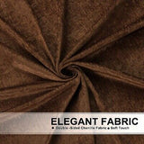 ELKCA Thick Chenille Window Curtains Valance for Living Room, Chocolate Valan...