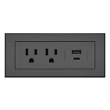 Legrand Wiremold RDZCBK10 radiant Furniture Power Center with USB, Recessed P...