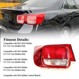 Brake Tail Light Rear Lamp Compatible with 2013 2014 2015 Chevy Malibu Rear R...