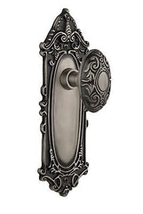 Nostalgic Warehouse Victorian Oval Door Knob With Plate Antique Pewter