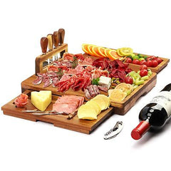 Premium Large Cheese Boards Acacia Nice Charcuterie Boards Gift Set Handcraft...