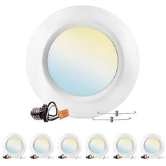 LUXRITE 6 Inch LED Disk Lights, 15W, 5CCT 2700K | 3000K | 3500K | 4000K | 500...