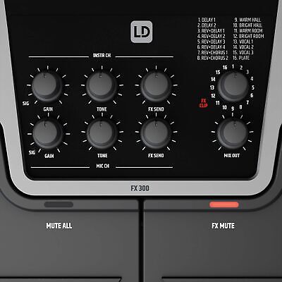 LD Systems FX 300 2-Channel Pedal with 16 Digital Effects