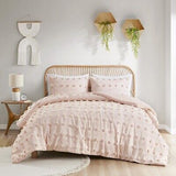 Intelligent Design Twin Comforter Set, Clipped Jacquard Comforter Set Chic Po...