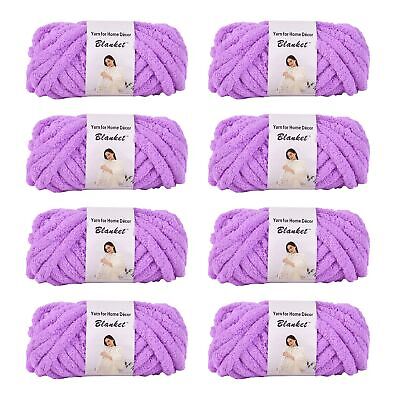 Chenille Chunky Yarn Arm Knitting Thick Bulky DIY for Knit Blanket Cushion Be...