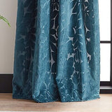 Martha Stewart Sherwood Velvet Grommet Window Curtain Panel Pair, 95", Teal