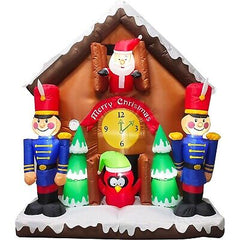 Fraser Hill Farm 6-Ft. Tall Santa Nutcracker Cuckoo Clock Blow Up Inflatable ...