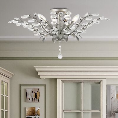 JONATHAN Y JYL9550A Elisana 26" 4-Light Contemporary Bohemian Iron/Acrylic LE...