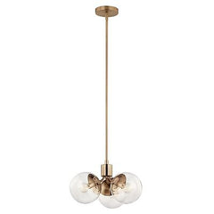 KICHLER Silvarious 3-Light Convertible Pendant, Soft Modern Light with Clear ...