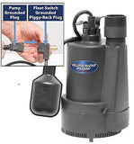 Superior Pump 92330 1/3 HP Thermoplastic Submersible Sump Pump with Tethered ...