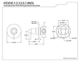 Kingston Brass KS3032NDL NuvoFusion Three-Way Diverter Valve with Trim Kit, P...