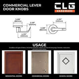 CLG HARDWARE Commercial Lever Door Lock - Heavy-Duty Locking Door Handle, Des...