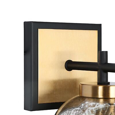 Black Gold Wall Sconces, Modern 1-Light Wall Lights for Bedroom, Bathroom, Li...