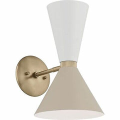 Kichler Phix 13.5 Inch 2 Light Wall Sconce in Champagne Bronze with Greige an...