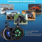 Pyle 2-Way Waterproof Off Road Speakers - 5.25" 1000W Active Passive Marine G...